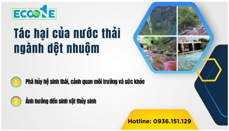 Tác hại của nước thải ngành dệt nhuộm